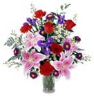Red Roses, Pink Lilies, Purple Irises, Purple Aster and more are sure to make her catch her breath.